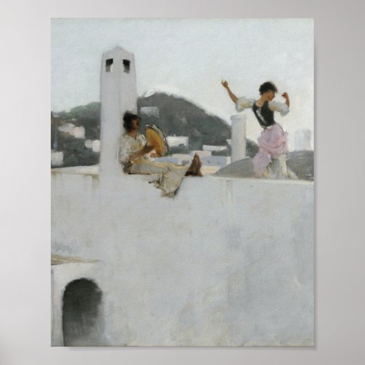 Poster John Singer Sargent - Capri Girl Sur Un Toit (Devant)