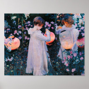 Poster John Singer Sargent - Carnation, Lily, Lily, Rose.