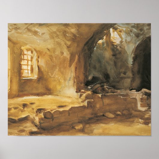 Poster John Singer Sargent - Cave en ruine - Arras (Devant)