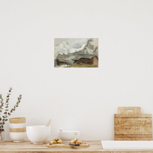 Poster John Singer Sargent - Chalets, Breithorn, Murren (Cuisine)