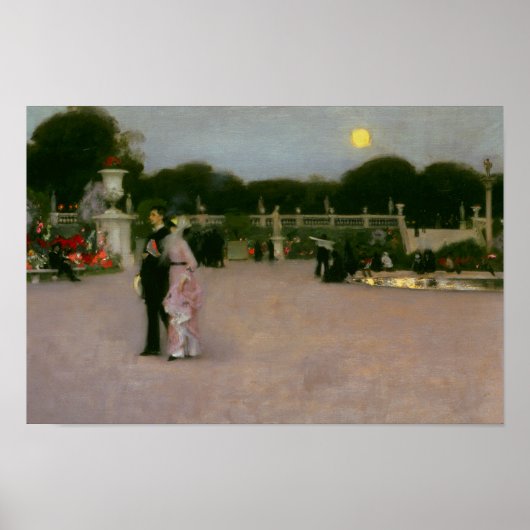 Poster John Singer Sargent - Dans le jardin du Luxembourg (Devant)