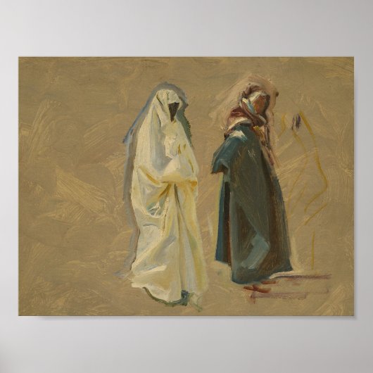 Poster John Singer Sargent - Étude de deux bédouins (Devant)