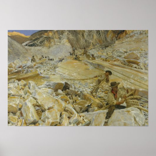 Poster John Singer Sargent - Faire tomber le marbre (Devant)