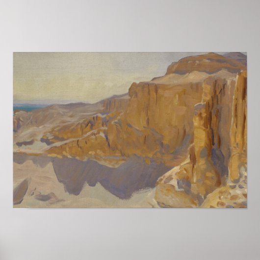 Poster John Singer Sargent - Falaises à Deir el Bahri (Devant)