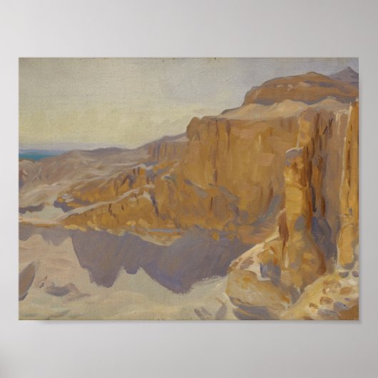 Poster John Singer Sargent - Falaises à Deir el Bahri (Devant)