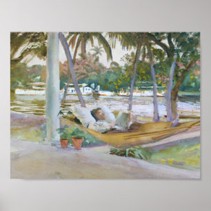 Poster John Singer Sargent - Figure à Hammock, Floride