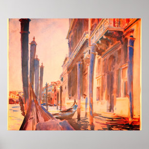 Poster John Singer Sargent Gondola Moorings Venice