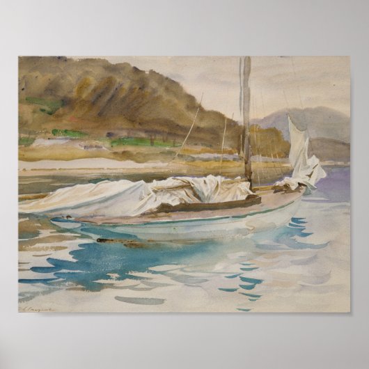 Poster John Singer Sargent - Idle Sails (Devant)