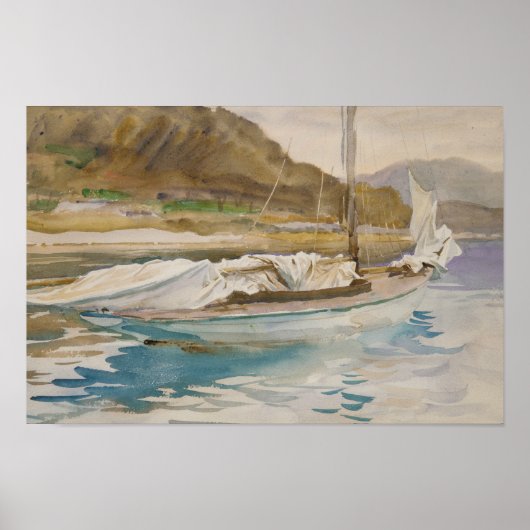 Poster John Singer Sargent - Idle Sails (Devant)