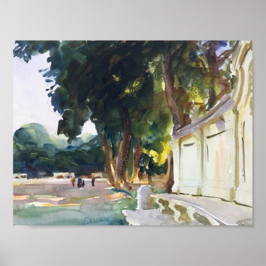 Poster John Singer Sargent - Le midi espagnol, Aranjuez (Devant)