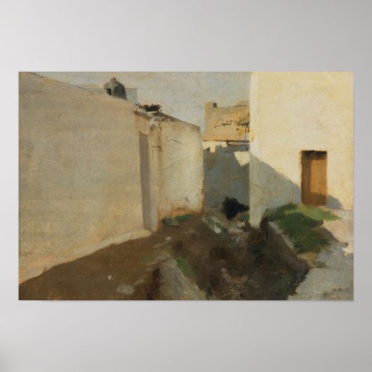 Poster John Singer Sargent - Murs blancs à Sunlight (Devant)