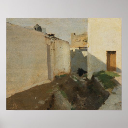 Poster John Singer Sargent - Murs blancs à Sunlight (Devant)