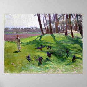 Poster John Singer Sargent Paysage avec Goatherd