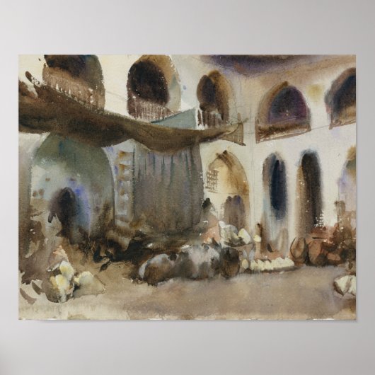 Poster John Singer Sargent - Place du marché (Devant)