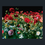 Poster John Singer Sargent Poppies Art<br><div class="desc">Poppies est un beau tableau de fleurs édouardiennes de l'époque par le peintre-portrait américain John Singer Sargent, en 1886 montrant des fleurs de pavot rouge contre un ciel sombre peint dans un style impressionniste avec de grandes touches de brosse. Il était un peintre portraitiste d'un réalisme exceptionnel, mais son travail...</div>