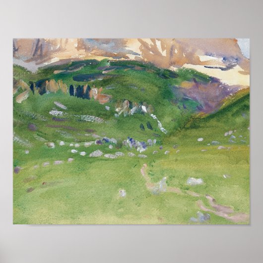 Poster John Singer Sargent - Sellar Alp, Dolomites (Devant)