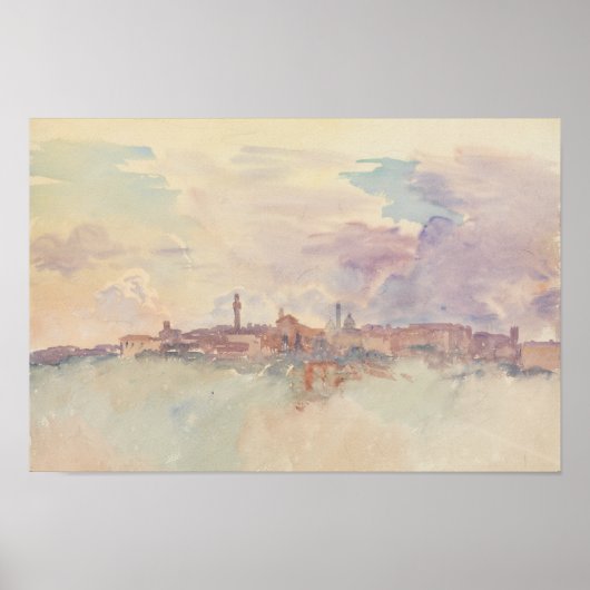 Poster John Singer Sargent - Siena (Devant)