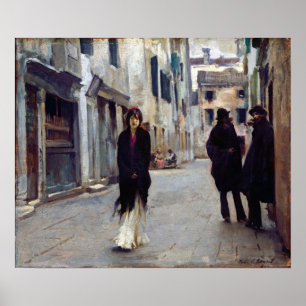 Poster John Singer Sargent Street à Venise