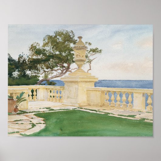 Poster John Singer Sargent - Terrasse, Vizcaya (Devant)