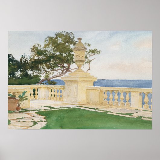 Poster John Singer Sargent - Terrasse, Vizcaya (Devant)
