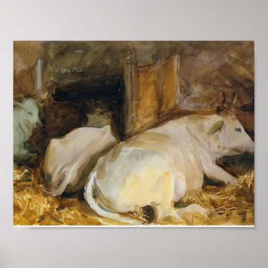 Poster John Singer Sargent - Trois Oxen (Devant)