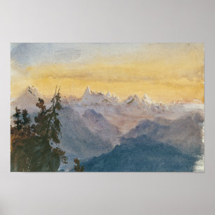 Poster John Singer Sargent - Vue du Mont Pilatus