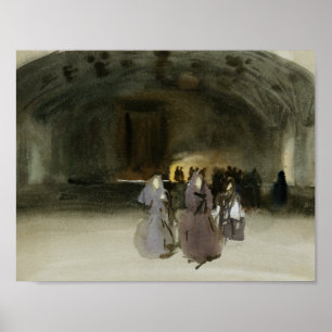 Poster John Singer Sargent - Women Approaching