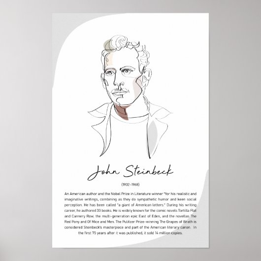 Poster John Steinbeck (Devant)