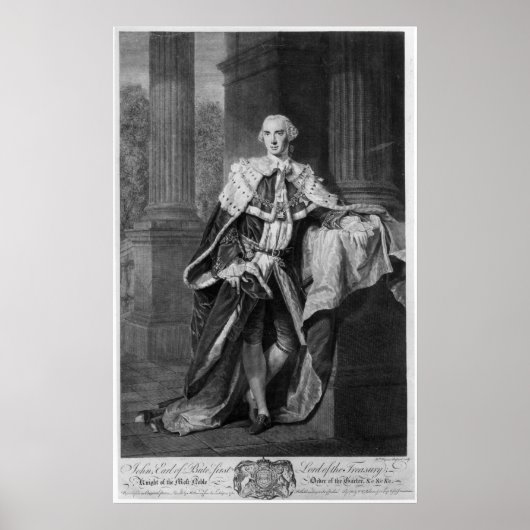 Poster John Stuart, 3e comte de Bute, 1763 (Devant)