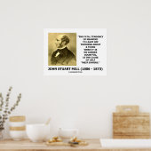 Poster John Stuart Mill Fatal Tendency Cause Half Errors (Cuisine)