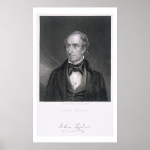 Poster John Tyler, gravé par John B. Forrest (1814-1870)