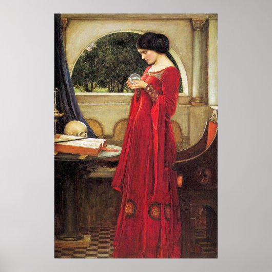 Poster John Waterhouse - Le Crystal Ball (Devant)