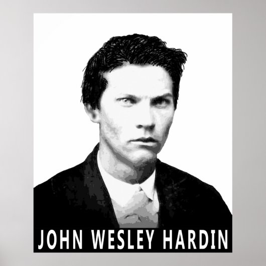 POSTER JOHN WESLEY HARDIN OUTLAW, VIEUX-OUEST (Devant)