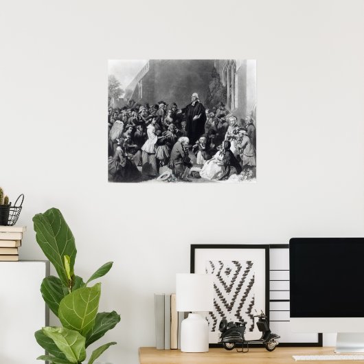 Poster John Wesley prêche (Bureau à domicile)