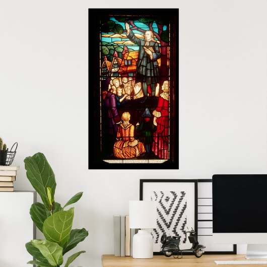Poster John Wesley Prêcher les évangiles en Angleterre (Bureau à domicile)