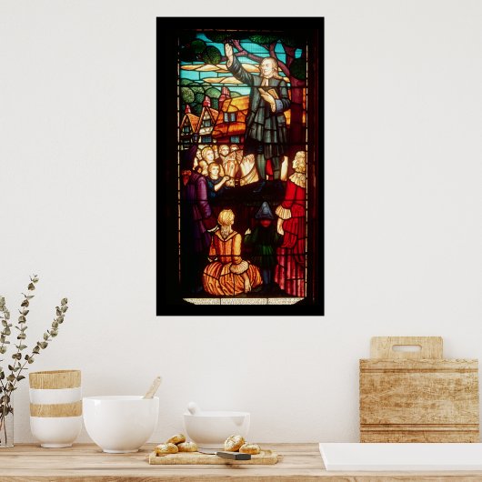 Poster John Wesley Prêcher les évangiles en Angleterre (Cuisine)