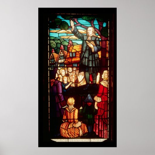 Poster John Wesley Prêcher les évangiles en Angleterre (Devant)