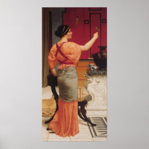 Poster John William Godward - Lesbia avec son Bruant