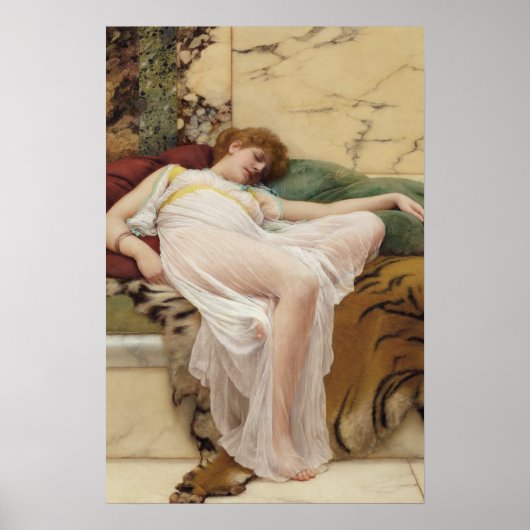 Poster John William Godward - Une Siesta (Devant)