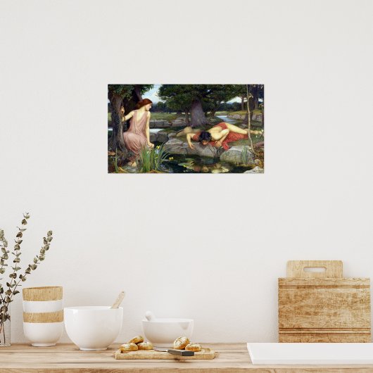 Poster John William Waterhouse Echo et Narcissus (Cuisine)