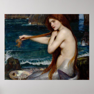 Poster John William Waterhouse Mermaid