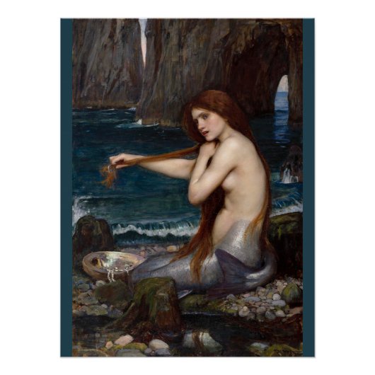 Poster John William Waterhouse Mermaid CC0795 (Devant)