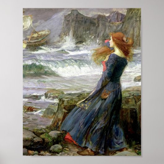 Poster John William Waterhouse Miranda La tempête (Devant)