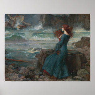 Poster John William Waterhouse - Miranda - La tempête