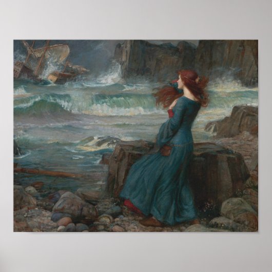 Poster John William Waterhouse - Miranda - La tempête (Devant)