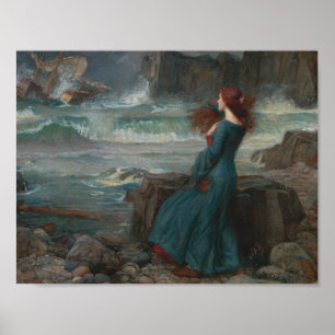 Poster John William Waterhouse - Miranda - La tempête