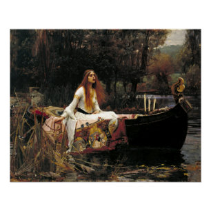 Poster John William Waterhouse The Lady Of Shalott (1888)