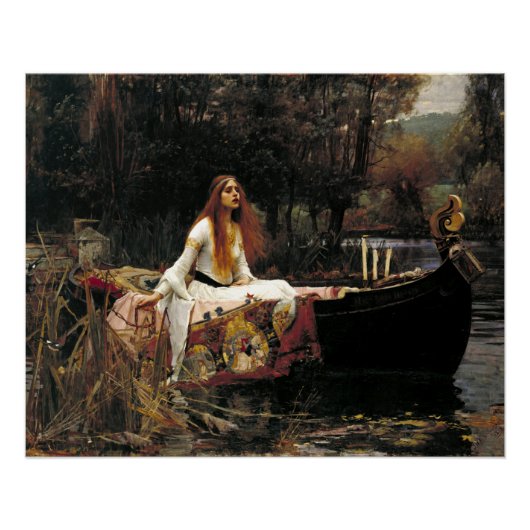 Poster John William Waterhouse The Lady Of Shalott (1888) (Devant)