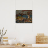 Poster John William Waterhouse - Ulysses et Sirens (Cuisine)