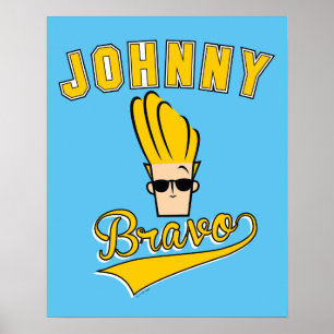 Poster Johnny Bravo Collegiate Graphic
